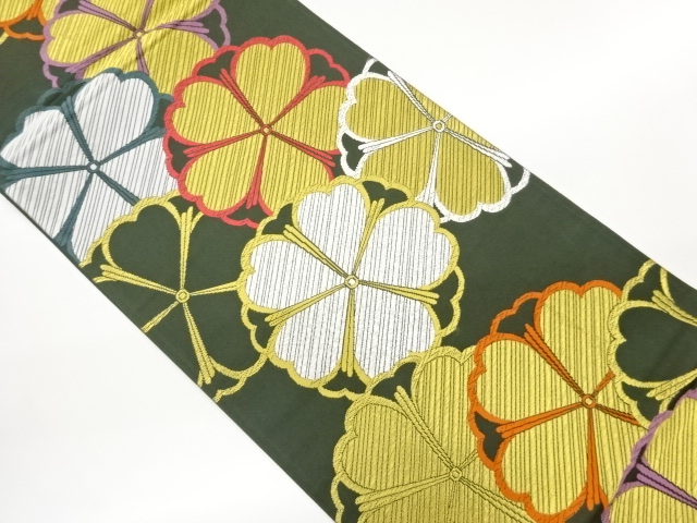 JAPANESE FUKURO OBI / WOVEN FLOWER